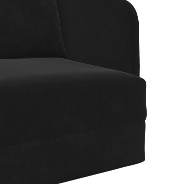 vidaXL Kαναπές κρεβάτι 2-σε-1 Μαύρος 65x80x83cm Βελούδο