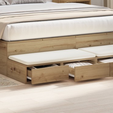 vidaXL Κομοδίνο Δρυός Ξύλο 150x36.5x16.5cm Κομοδίνο Ορθογώνιο 1 τεμ.
