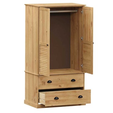 vidaXL Ντουλάπα VIGO 90x55x170cm από Μασίφ Ξύλο Πεύκου 1 τεμ.