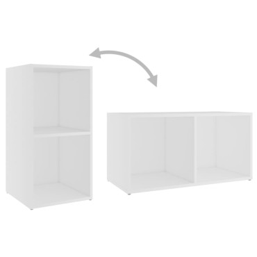 vidaXL Έπιπλα Τηλεόρασης 4 τεμ. Λευκά 72x35x36,5cm Επεξ. Ξύλο