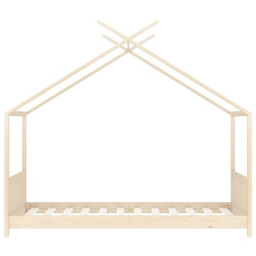 vidaXL Πλαίσιο Κρεβατιού Παιδικό 80x160cm Μασίφ Ξύλο Πεύκου 1 τεμ. - Μονό