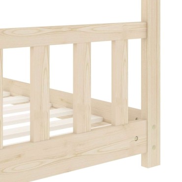 vidaXL Πλαίσιο Κρεβατιού Παιδικό 80x160cm Μασίφ Ξύλο Πεύκου 1 τεμ. - Μονό