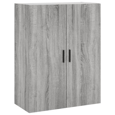 vidaXL Ντουλάπι Γκρι Sonoma 69,5x34x180cm Επεξεργασμένο Ξύλο 1 τεμ.