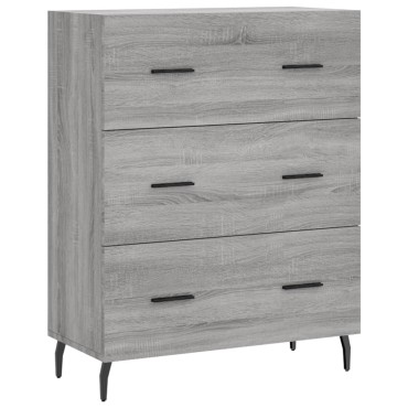 vidaXL Ντουλάπι Γκρι Sonoma 69,5x34x180cm Επεξεργασμένο Ξύλο 1 τεμ.