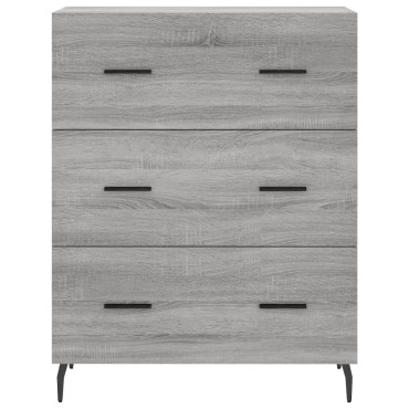 vidaXL Ντουλάπι Γκρι Sonoma 69,5x34x180cm Επεξεργασμένο Ξύλο 1 τεμ.