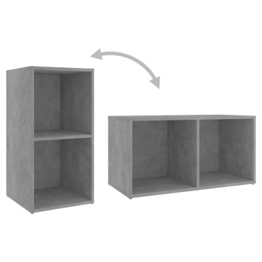 vidaXL Έπιπλα Τηλεόρασης 4 τεμ. Γκρι Σκυρ. 72x35x36,5cm Επεξ. Ξύλο