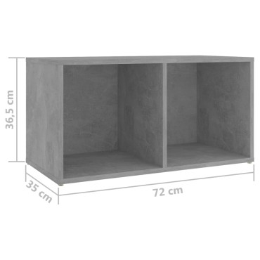 vidaXL Έπιπλα Τηλεόρασης 4 τεμ. Γκρι Σκυρ. 72x35x36,5cm Επεξ. Ξύλο