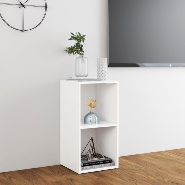 vidaXL Έπιπλο Τηλεόρασης Λευκό 72x35x36,5cm από Επεξ. Ξύλο