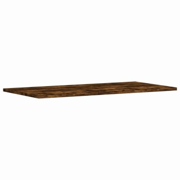 vidaXL Ράφια Τοίχου 4 τεμ. Καπνιστή Δρυς 80x40x1,5cm Επεξεργ. Ξύλο
