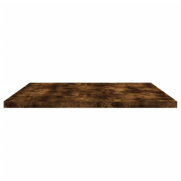 vidaXL Ράφια Τοίχου 4 τεμ. Καπνιστή Δρυς 80x40x1,5cm Επεξεργ. Ξύλο