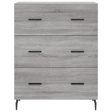 vidaXL Ντουλάπι Γκρι Sonoma 69,5x34x180cm Επεξεργασμένο Ξύλο 1 τεμ.