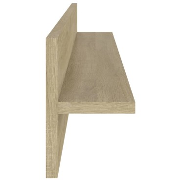 vidaXL Ραφιέρες Τοίχου 2 τεμ. Sonoma Δρυς 80x11,5x18cm Μοριοσανίδα