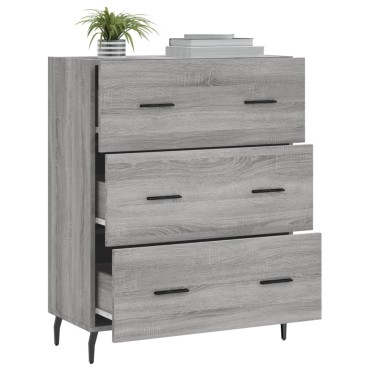 vidaXL Ντουλάπι Γκρι Sonoma 69,5x34x90cm από Επεξεργασμένο Ξύλο 1 τεμ.