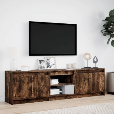 vidaXL Έπιπλο Τηλεόρασης με LED Καπνιστή Δρυς 180x34x50cm Επεξ. Ξύλο