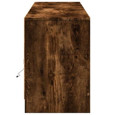 vidaXL Έπιπλο Τηλεόρασης με LED Καπνιστή Δρυς 180x34x50cm Επεξ. Ξύλο