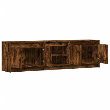 vidaXL Έπιπλο Τηλεόρασης με LED Καπνιστή Δρυς 180x34x50cm Επεξ. Ξύλο