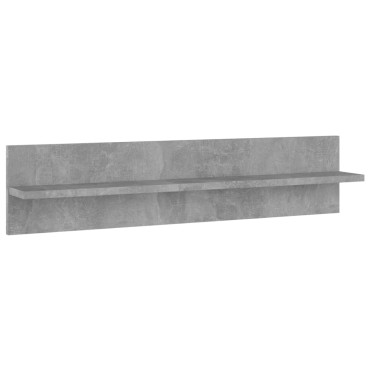 vidaXL Ραφιέρες Τοίχου 2 τεμ. Γκρι Σκυροδ. 80x11,5x18cm Μοριοσανίδα