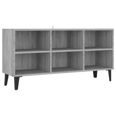 vidaXL Έπιπλο Τηλεόρασης Γκρι 103,5x30x50cm με Μεταλλικά Πόδια Sonoma