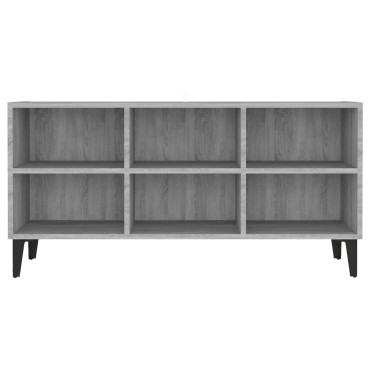 vidaXL Έπιπλο Τηλεόρασης Γκρι 103,5x30x50cm με Μεταλλικά Πόδια Sonoma