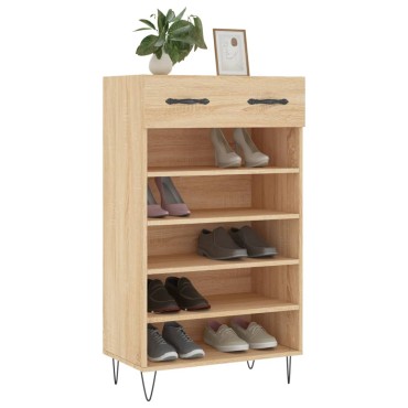 vidaXL Παπουτσοθήκη Sonoma Δρυς 60x35x105cm από Επεξεργασμένο Ξύλο 1 τεμ.