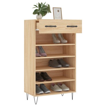 vidaXL Παπουτσοθήκη Sonoma Δρυς 60x35x105cm από Επεξεργασμένο Ξύλο 1 τεμ.