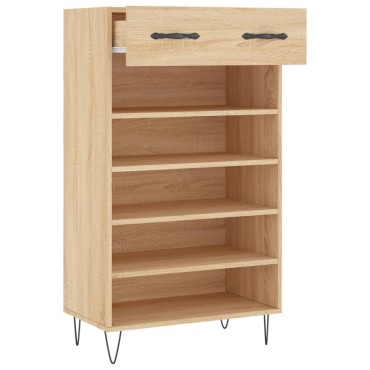vidaXL Παπουτσοθήκη Sonoma Δρυς 60x35x105cm από Επεξεργασμένο Ξύλο 1 τεμ.
