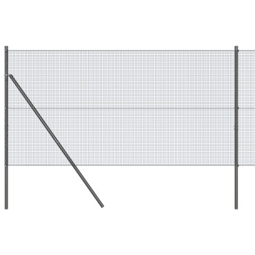 vidaXL Συγκολλημένος Φράχτης με 13 Δοκούς Γκρι 1.2x50 μ Ατσάλι