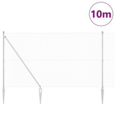 vidaXL σετ στυλών  Σετ 2 Γαλβανισμένος χάλυβας 10x1.5 μ Ανθεκτικό