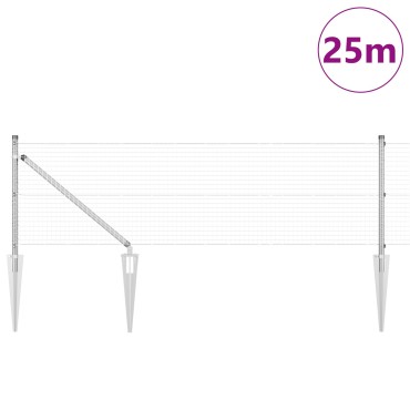 vidaXL Σετ Πόλων  Σετ 2 Γαλβανισμένο Ατσάλι 25x0.5 μ Ανθεκτικός