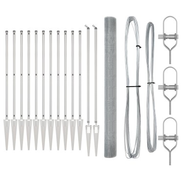 vidaXL Φράχτης Welded Wire  με 13 Σπόρους 1.6x25 μ Γαλβανισμένος Χάλυβας