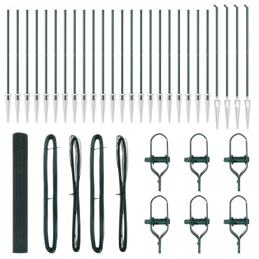 vidaXL Φράκτης Welded Wire  με 13 Σπικάκια Πράσινος 1.2x50 μ Ατσάλι