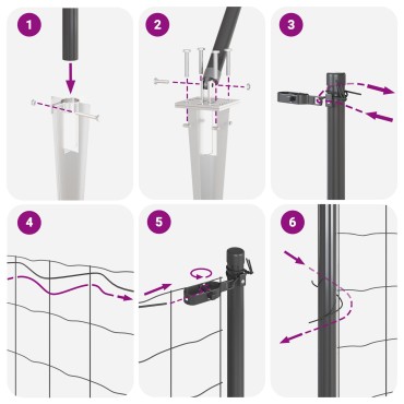 vidaXL Φράχτης  Welded Wire με 7 Καρφιά Στήριξης Γκρι 1.4x10 μ Ατσάλι