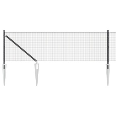 vidaXL Σετ Δοκαριών  Σετ 2 Γκρι, Μαύρο Ατσάλι, PVC 25x0.5 μ Ανθεκτικό