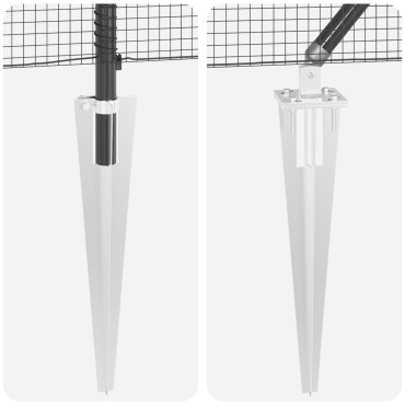 vidaXL Welded Wire Fence με 13 ακίδες Γκρι 1.4x50 m Ατσάλι