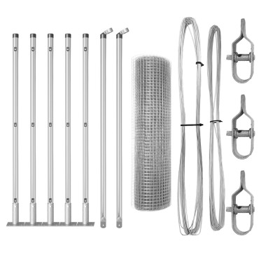 vidaXL Περίφραξη  Welded Wire με 7 Πόδια Φλάντζας 0.4x10 μ Γαλβανισμένος Χάλυβας
