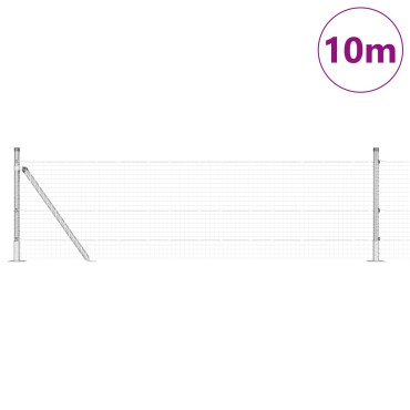 vidaXL Φράχτης  με 7 Στήλες 0.4x10 μ Γαλβανισμένος Χάλυβας
