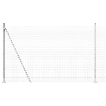 vidaXL Γαλβανισμένος Φράχτης με 7 Στήλες 1.4x10 μ.