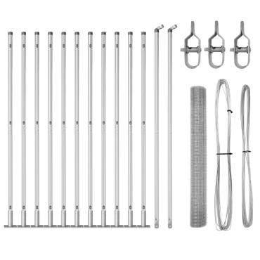 vidaXL Φράχτης Welded Wire της  με 13 Φλάντζες 1x25 μ Γαλβανισμένος Χάλυβας