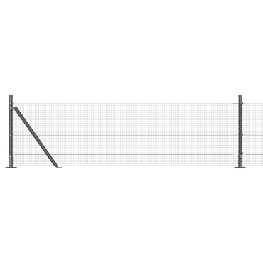 vidaXL Σετ Περίφραξης Σετ 2 Γκρι Μέταλλο 25x0.5 m Ανθεκτικό