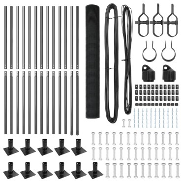 vidaXL Φράχτης  Welded Wire με 13 στυλώματα γκρι 1x25 μ χάλυβας