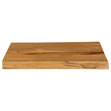 vidaXL Επιφάνεια Τραπεζιού 60x40x2,5cm Live Edge Μασίφ Ξύλο Μάνγκο 1 τεμ.