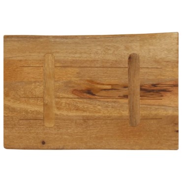 vidaXL Επιφάνεια Τραπεζιού 60x40x2,5cm Live Edge Μασίφ Ξύλο Μάνγκο 1 τεμ.