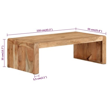 vidaXL Τραπεζάκι Σαλονιού 110x55x35cm από Μασίφ Ξύλο Ακακίας 1 τεμ.