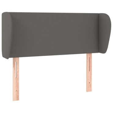 vidaXL Κεφαλάρι με Πτερύγια Γκρι 103x23x78/88cm Συνθετικό Δέρμα 1 τεμ.