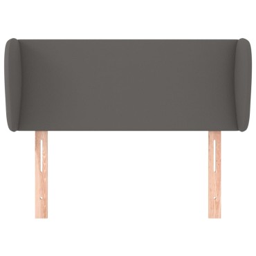 vidaXL Κεφαλάρι με Πτερύγια Γκρι 103x23x78/88cm Συνθετικό Δέρμα 1 τεμ.