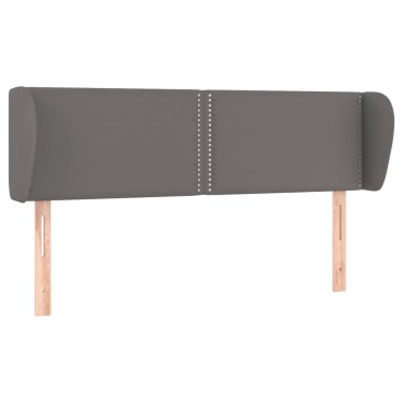 vidaXL Κεφαλάρι με Πτερύγια Γκρι 147x23x78/88cm Συνθετικό Δέρμα 1 τεμ.