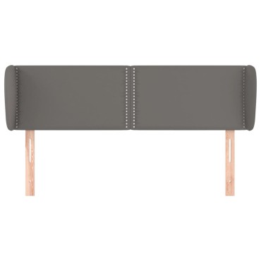 vidaXL Κεφαλάρι με Πτερύγια Γκρι 147x23x78/88cm Συνθετικό Δέρμα 1 τεμ.