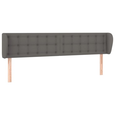 vidaXL Κεφαλάρι με Πτερύγια Γκρι 183x23x78/88cm Συνθετικό Δέρμα 1 τεμ.