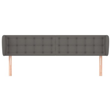 vidaXL Κεφαλάρι με Πτερύγια Γκρι 183x23x78/88cm Συνθετικό Δέρμα 1 τεμ.