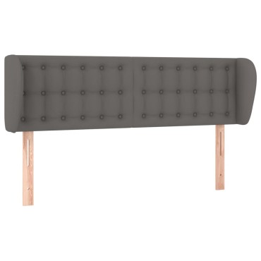 vidaXL Κεφαλάρι με Πτερύγια Γκρι 147x23x78/88cm Συνθετικό Δέρμα 1 τεμ.